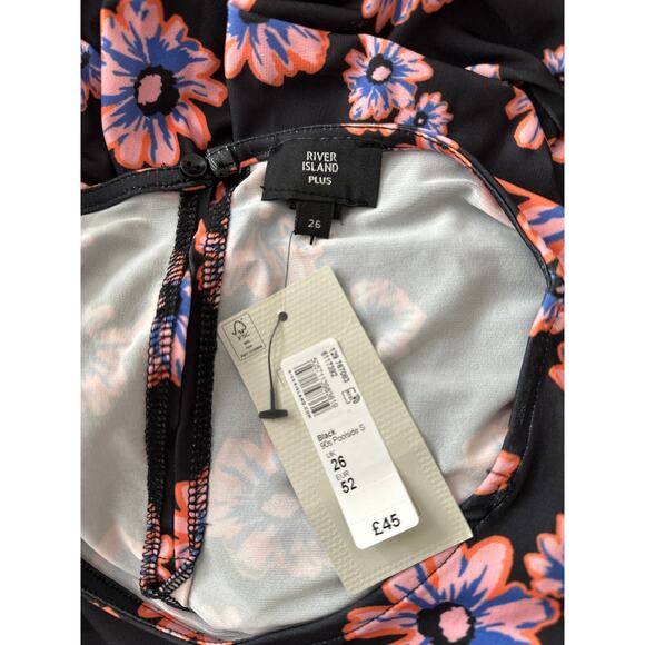 River Island Plus 90s Poolside Floral Maxi Dress | Size 22 | NWT - Picture 5 of 8